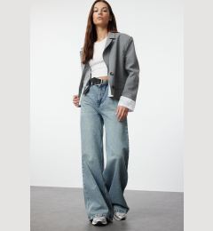 Снимка на Trendyol Blue Normal Waist Extra Wide Leg Palazzo Jeans