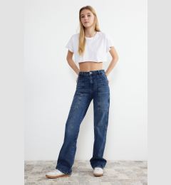 Снимка на Trendyol Blue Pocket Detailed High Waist Wide Leg Jeans