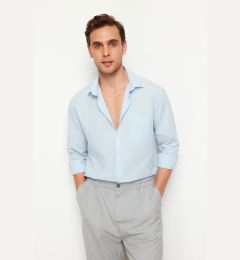 Снимка на Trendyol Blue Regular Fit 100% Cotton Shirt