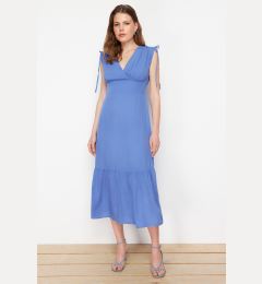 Снимка на Trendyol Blue Skirt Flounced Maxi Woven Dress