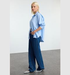 Снимка на Trendyol Blue Stone Oversize Shirt