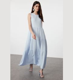 Снимка на Trendyol Blue Straight Cut Midi Sleeveless Woven Dress