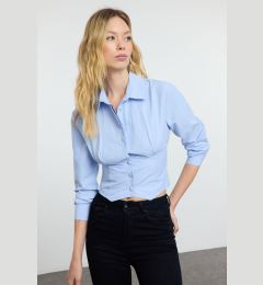 Снимка на Trendyol Blue Waist Fitted Pattern Shirt