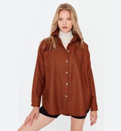 Снимка на Trendyol Brown Basic Woven Shirt