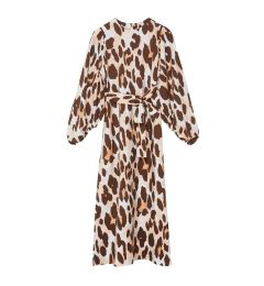 Снимка на Trendyol Brown Leopard Patterned Balloon Sleeve Woven Dress