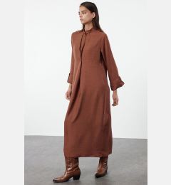 Снимка на Trendyol Brown Linen Look Woven Kimono & Kaftan Dress