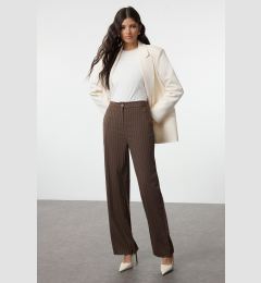 Снимка на Trendyol Brown Premium Quality Wide Leg/Wide Leg Woven Trousers