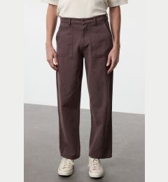 Снимка на Trendyol Brown Straight Fit Pocket Detailed Baggy Trousers