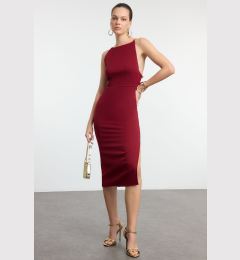 Снимка на Trendyol Burgundy Adjustable Chain Accessory Detailed Woven Dress