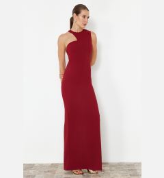 Снимка на Trendyol Burgundy Body Fitted Woven Long Evening Dress