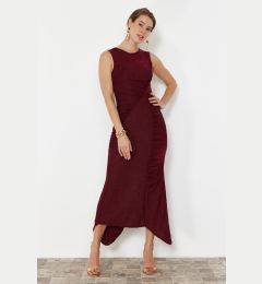 Снимка на Trendyol Burgundy Fitted Woven Evening Dress