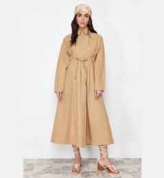 Снимка на Trendyol Camel Cord and Zipper Detailed Woven Dress