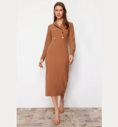 Снимка на Trendyol Camel Double Breasted Collar Button Detailed Woven Dress