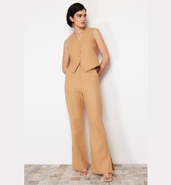 Снимка на Trendyol Camel Premium Straight/Straight Cut Linen Woven Trousers