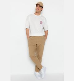 Снимка на Trendyol Camel Regular Fit Gabardine Trousers