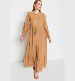 Снимка на Trendyol Camel Textured Fabric Double Breasted Collar Woven Dress