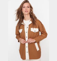 Снимка на Trendyol Camel Woven Shirt with Two Pockets