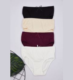 Снимка на Trendyol Claret Red-Multicolored 4-Pack Cotton Ribbon/Bow Detailed Hipster Knitted Panties