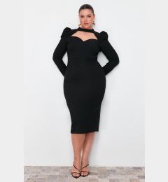 Снимка на Trendyol Curve Black Body-fitting Woven Elegant Evening/Night/Graduation Dress