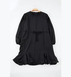 Снимка на Trendyol Curve Black Long Balloon Sleeve Woven Midi Plus Size Dress