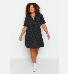 Снимка на Trendyol Curve Black Polka dots Woven Shirt Dress