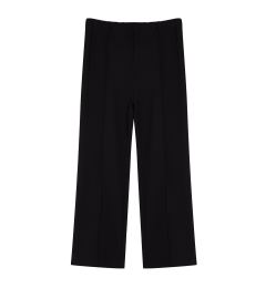 Снимка на Trendyol Curve Black Rib Detailed Elastic Waist Knitted Wide Leg Plus Size Trousers