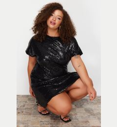 Снимка на Trendyol Curve Black Sequined Woven Dress