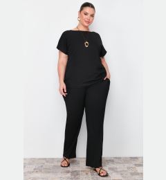 Снимка на Trendyol Curve Black T-shirt-Pants Knitted Seasonal Bottom-Top Set