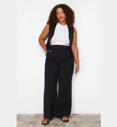 Снимка на Trendyol Curve Black Wideleg Woven Fabric Trousers