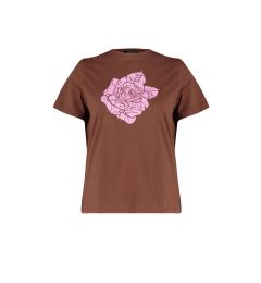 Снимка на Trendyol Curve Brown Knitted Crew Neck Printed T-Shirt