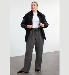 Снимка на Trendyol Curve Grey Knitted Plus Size Trousers