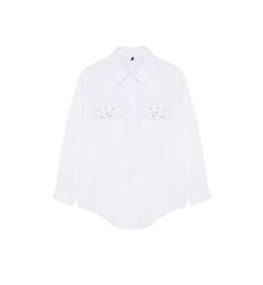 Снимка на Trendyol Curve Large Size Stone Embroidered Poplin Woven Shirt with Pockets