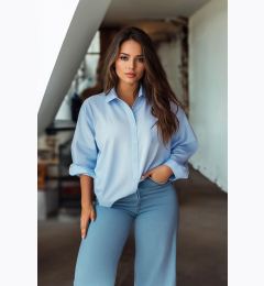 Снимка на Trendyol Curve Light Blue Boyfriend Woven Shirt