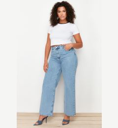 Снимка на Trendyol Curve Light Blue High Waist Wide Cut Jeans