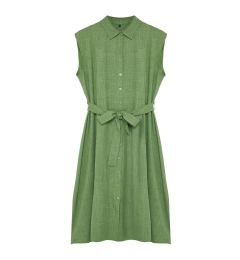 Снимка на Trendyol Curve Mint Large Size Belted Waist Woven Shirt Dress