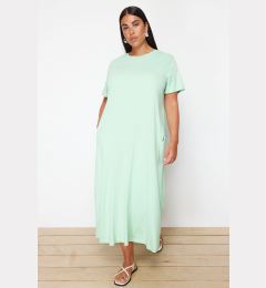 Снимка на Trendyol Curve Mint Midi Knitted T-shirt Dress