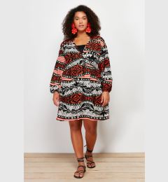 Снимка на Trendyol Curve Multicolored Ethnic Patterned Double Breasted Voile Beach Dress