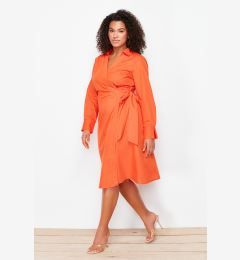 Снимка на Trendyol Curve Orange Double Breasted Woven Dress