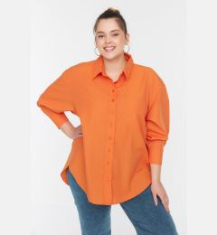 Снимка на Trendyol Curve Orange Shirt Collar Shirt