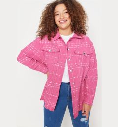 Снимка на Trendyol Curve Pink Chenille Woven Shirt