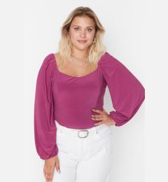 Снимка на Trendyol Curve Plus Size Blouse - Pink - Regular fit