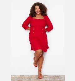 Снимка на Trendyol Curve Red Woven Dress