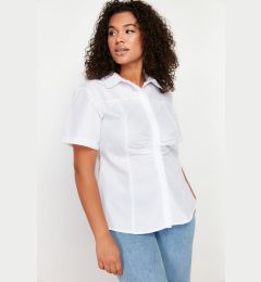 Снимка на Trendyol Curve White Front Gathered Detail Woven Shirt