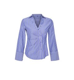 Снимка на Trendyol Dark Blue Side Button Detailed Striped Regular Regular Fit Shirt