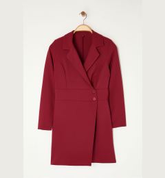 Снимка на Trendyol Dark Claret Red Button Detailed Mini Woven Jacket Dress