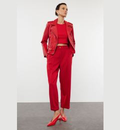 Снимка на Trendyol Dark Red Balloon Pattern Woven Fabric Trousers