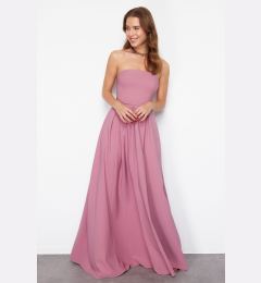 Снимка на Trendyol Dusty Rose A-Cut Strapless Woven Long Evening Dress