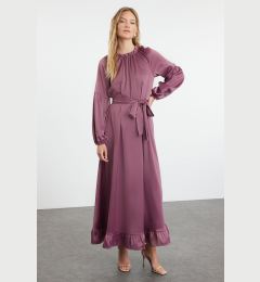 Снимка на Trendyol Dusty Rose Satin Belt Detailed Woven Dress