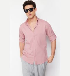 Снимка на Trendyol Dusty Rose Slim Fit Shirt with Epaulets on Sleeves