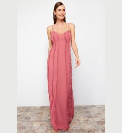 Снимка на Trendyol Dusty Rose Woven Chiffon Long Evening Evening Dress